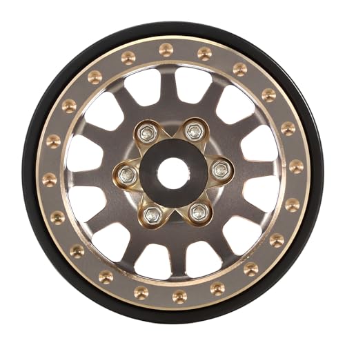 INJORA 42g 1.0 Plus Brass -3.75mm Offset Wheel for 1/24 1/18 RC (Grey) - color: Grey