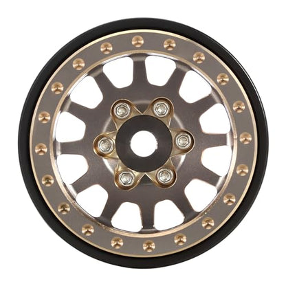INJORA 42g 1.0 Plus Brass -3.75mm Offset Wheel for 1/24 1/18 RC (Grey) - color: Grey