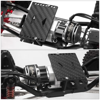 2205 2200KV Brushless Outrunner Motor with Mount and 30A Brushless ESC Electric Speed Controller & Receiver ESC Battery Tray for TRX4M 1/18 Remote Control Crawler Upgrade - size: Motor & ESC & Battery Tray