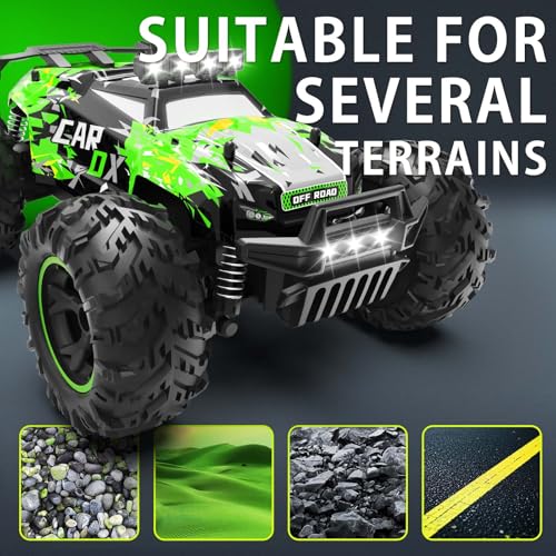 Remote Control Car 26KM/H with Proportional Throttle- 1:18 RC Car | Proportional Throttle, Fast Speed Car with Trubo Button, 2.4GHz Remote Control Off-Road Car for Kids 8-12,Green - color: Gre
