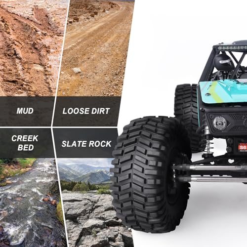 Hobbypark 2.2 Crawler Tires fit 2.2 Beadlock Wheel Rims for Traxxas TRX4 Axial SCX10 II AX10 Wraith D90 with Foam Inserts (4-Pack)