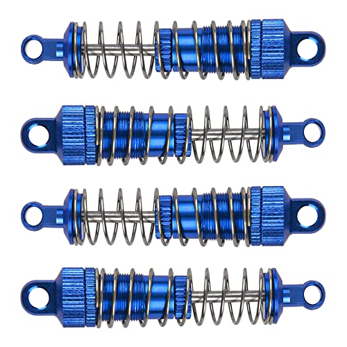 Aluminum Alloy Shock Absorber Suspension Damper Shocks Compatible with WPL C14 C24 C34 C44 MN Model D90 D91 MN99 1/16 RC Car (Blue) - color: Blue