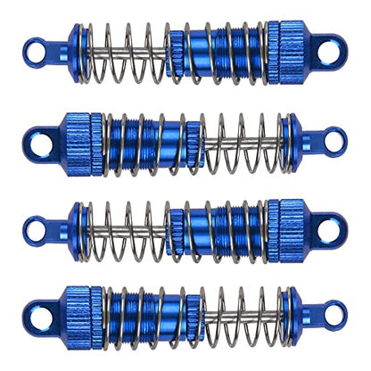 Aluminum Alloy Shock Absorber Suspension Damper Shocks Compatible with WPL C14 C24 C34 C44 MN Model D90 D91 MN99 1/16 RC Car (Blue) - color: Blue