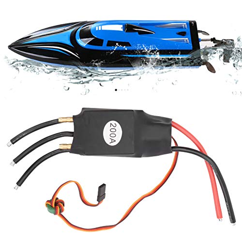 200A Electric Brushless Motor Controller,ESC Brushless Water Cooled Electric Speed Controller ESC for RC Boat Airboat Model