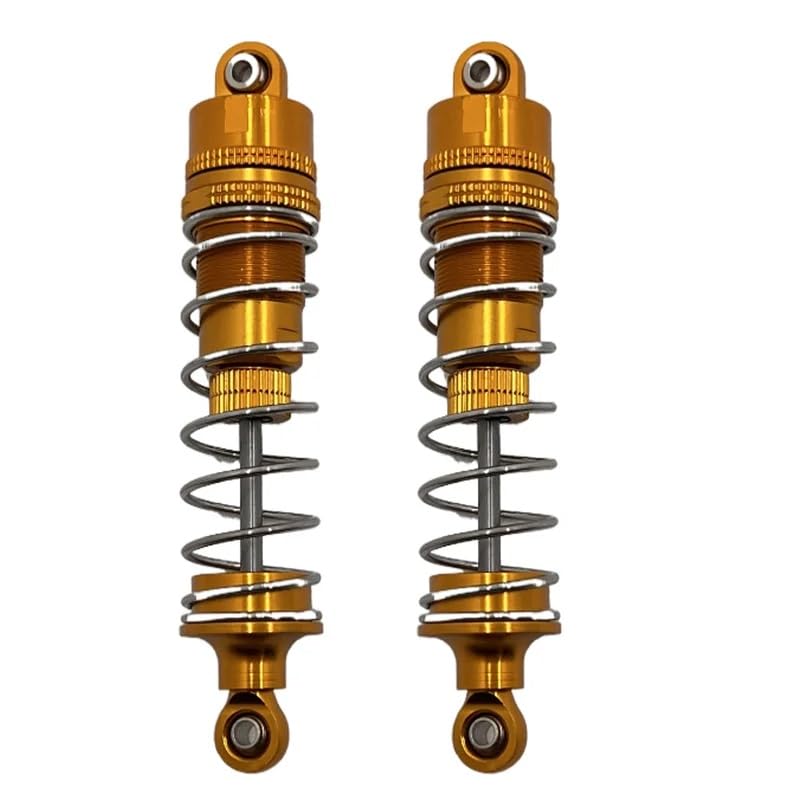 RC Repairs Components for Huangbo R1001 R1002 R1003 1/10 Front and Rear Hydraulic Shock Absorbers Metal Upgraded RC Car Parts Accessories - color: Yellow