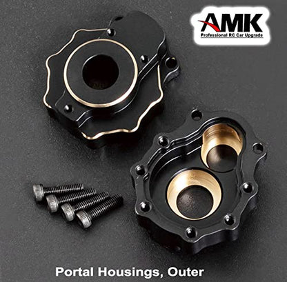 Brass Steering Knuckle Portal Cover Steering Carrier Brass Counter Weight Axle Housing for 1/10 RC Crawler Car TRX4 TRX6 Upgrade Parts - color: C