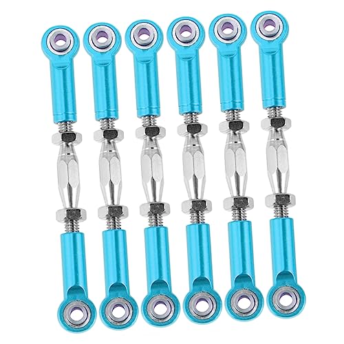 KOMBIUDA 6Pcs Aluminum Turnbuckle Rod Linkage for Epxhsp Racing Hpi Truck Buggy Upgrade Parts Construction Blue - color: Blue