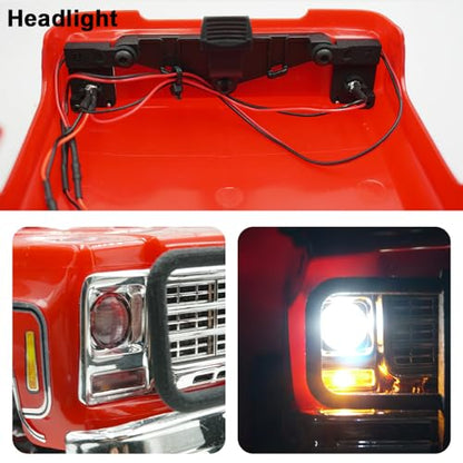 RC Front Rear LED Light Kit Headlight Taillight Set | For TRX4M K10 Upgrades 1/18 Scale, RC Crawler Car, Accessories