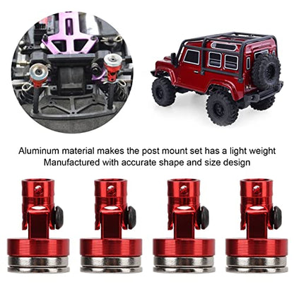 RC Body Post, Magnetic Invisible Mount 6061 Aluminum 4Pcs for 1/8 1/10 Scale RC Cars Racing and Hobbyist Use