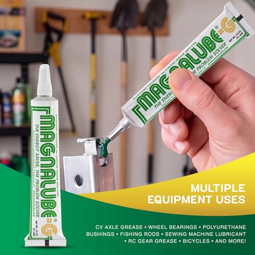 Magnalube-G All Purpose Grease – No Drips or Leaks – Waterproof High-Temp, Dielectric – PTFE Lubricant for Door Hinges, Tracks, 3D Printers, Marine, Reels, Bearings, Joints – 0.75oz Tube, 1-Pack - size: 1