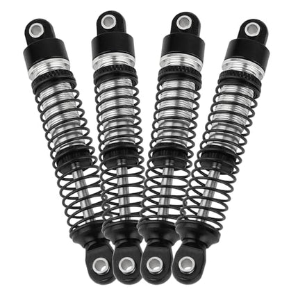 53mm 59mm 66mm 78mm Aluminum Long Threaded Shocks Absorbers Oil Damper for 1/18 RC Crawler TRX4M TRX-4M KUpgrade Parts (59mm-black) - color: 59mm-black