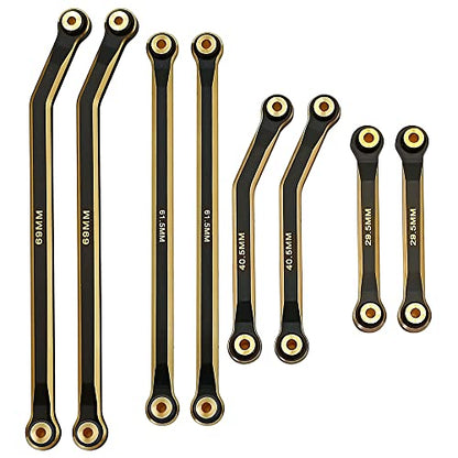 Higher Extra Clearance RC Links Linkage Set for 1/24th Axial SCX24 Deadbolt AXI90018 AXI00004 RC Crawler Car Upgrades Parts (Black) - color: Black
