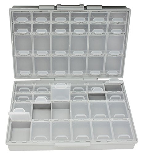 AideTek BOXALL48 48 Lids Empty Enclosure SMD SMT Organizer Size 6 inch 9 Inch Surface Mount - style: BOXALL48