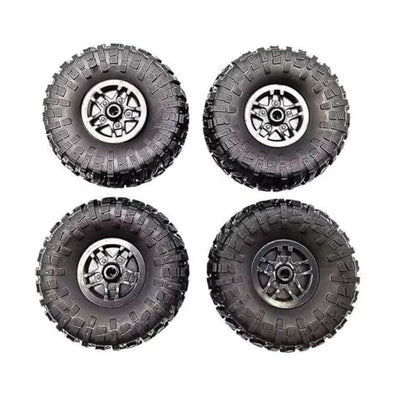 Compatible with MN D90 D91 RC Crawler Car Truck Upgrade Modification Parts Accessories 4 Pcs Tires Wheels Rims Set RC Assortment