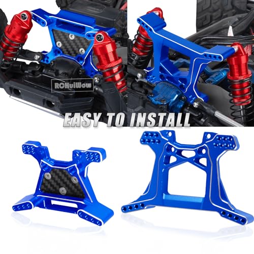 RC Upgrades Part for 1/10 Rustler 4x4 4WD（#67164-4）,Driveshaft,Suspension Arms,Steering Blocks,Caster Block,Rear Stub Axle Carriers,Shock Towers,Steering Block,Navy Blue - color: Navy Blue(1set)