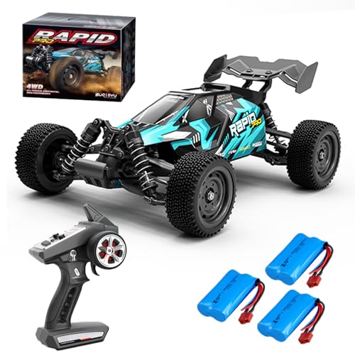 X-Verse 1:16 Fast Brushless RC Car for Adults, Max 45 mph, Off Road Remote Control Truck, 4WD High Speed All Terrain RC Car RC Truggy, 3 Battery - color: 16201pro