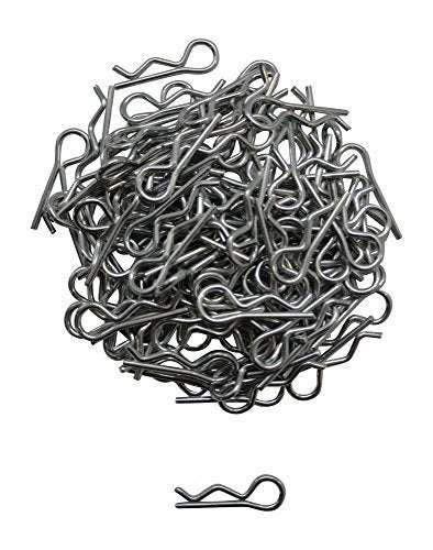 1/16 Small RC Car/Truck/Buggy Galvanized Steel Body Clips - 100 Pack 4025