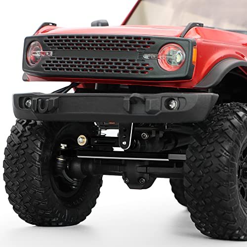 for AXIAL SCX24 Servo Metal Gear EMAX Servo Steering Servo with Servo Mount Bracket and Arm and Steering Link Set SCX24 Upgrade Parts (Black) - color: Black