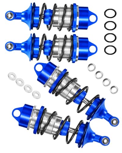 Shock Absorber Upgrades for 1/7 Felony 6S BLX,Infraction 6S BLX,Limitless Roller Speed Bash,4Pcs Front Rear RC Shocks Damper Parts,Adjustable Hop Ups,Replace #ARA330627,Navy Blue - color: Navy Blue