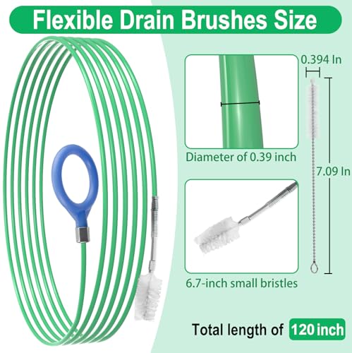 Auto Sunroof Drain Cleaning Tool, 120 Inch Flexible Tube Cleaning Brush | Drain Brush Extra Long Pipe Cleaners for Cars, Car Accessories, Car Sunroof Drain Hole Cleaner for Drains, Sewers, Windshield - size: 120 Inch