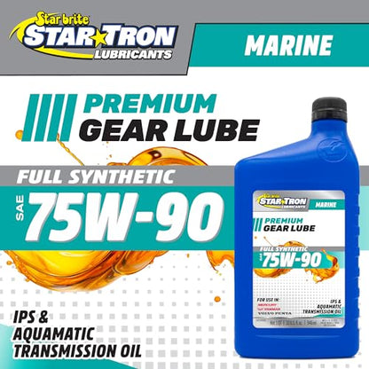 STAR BRITE Synthetic 75W90 Gear LUBE, Marine-Grade, API GL-5 Certified - size: 32 Oz Quart, style: 75W-90 Synthetic