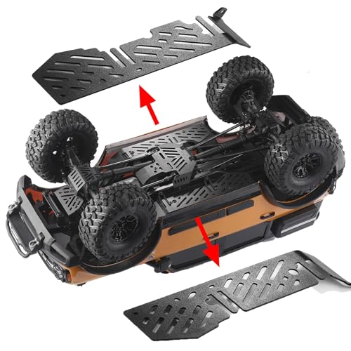 TRX4 TRX6 Chassis Armor Upgrade Set 7Pcs - Metal Chassis Armor, Axle Protector, Skid Plate & Electronics Box Armor for 1/10 RC Crawler TRX4 TRX6 82046-4 92076-4 K5 Upgrade