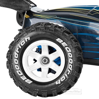 RC Wheels and Tires Off-Road Buggy Tires for 1/12 1/14 1/16 RC Off Road Monster Truck E-REVO Summit REDCAT HPI SAVAGEGT-2XS Volcano-16,1/12 1/14 1/16 Wheels Tires Set Pre-glued,White - color: White(4pcs)