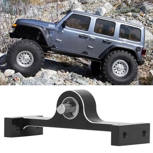 Aluminum Alloy 70MM Transfer CASE Gearbox for 1/10 RC Crawlers Upgrade Parts (Black) - color: Black