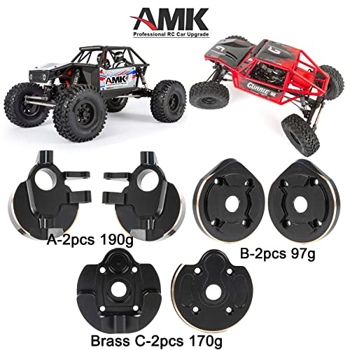 1/10 Capra Brass Counter Weight Axle Housing Black Coating for Axial Capra RC Crawler 1/10 SCX10 III Capra Unlimited Trail Buggy UTB10 RTR 1.9 4WS Upgrade Part (E- 3-in-1 Capra Brass Part) - color: E- 3-in-1 Utb10 Brass