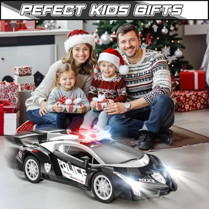 Growsland Remote Control Car Rc Cars for Boys 4-7 8-12, Kids Car Toys for Boys with Cool Flashing Light, Vehicle Hobby Race Cars Toys for Boy Girls Ages 4-6 5-7 6-8 8-12 Birthday Gift - color: Black