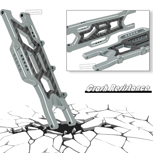RC Alloy Suspension Arms Upgrades Part for 1/10 Outcast 4x4 4S V2 BLX,Kraton 4x4 4S V2 BLX,Front Rear A Arms Suspension Arms Hops Up,Replace ARA330711 ARA330710,Titanium - color: Titanium(4pcs)