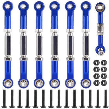 RC Car Rod Linkage Compatible with Slash 2wd for Stampede for Hoss 1/10 RC Crawler Metal Turnbuckles Camber Linkage Steering Link Rod Ends Adjustable