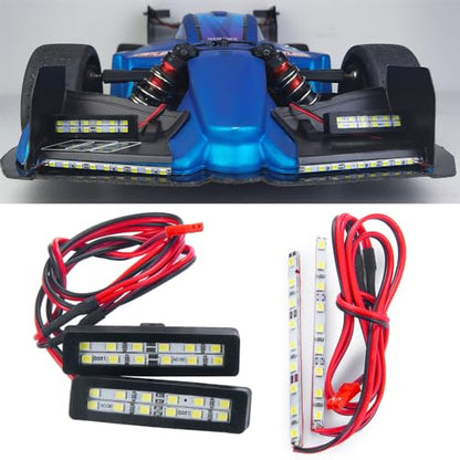 Headlight Taillights Tail Wing Light Bar RC Car Led Lights Kit for ARRMA Limitless F1 1/7 RC Car Upgrades Parts