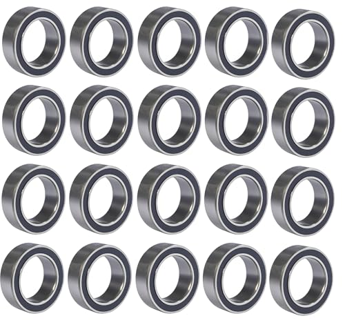 20 PCS MR128-2RS Deep Groove Ball Bearings 8mm Inner Dia 12mm OD 3.5mm Bore Double Rubber Sealed Chrome Steel for RC Cars/Planes/Drone/Robotics and Small Electric Motors(MR128 RS) - size: MR128-2RS