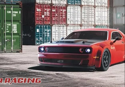 HNR Panther 1/10 Scale 4WD Brushless RC Race and Drift Car, 60A ESC, 3300KV Motor, 2.4G Remote, LED Lights, Racing and Drift Tires (Metalic Red) - color: Metalic Red
