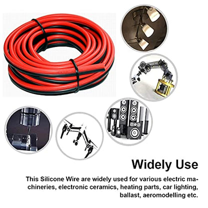 TUOFENG 12 AWG Silicone Electrical Wire, 30 Feet | 15 ft Black and 15 ft Red, 2 Conductor Parallel Wire, Soft and Flexible, Tinned Copper Wire, Insulated Stranded Wires - size: 12 AWG 2 parallel wire 15ft