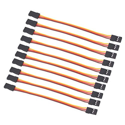 10pcs Male to Male 10cm Servo Extension Lead Wire 26awg 30cores Cable(C58-10)