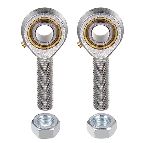 uxcell POSB7 7/16 Inch Male Rod End Bearing Set - 2pcs of 7/16-20 Left and Right Hand Thread Rod Ends with Jam Nut - size: 7/16
