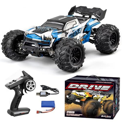 1/16 Brushless Fast RC Car for Adults, Top Speed 43mph Electric Off-Road RC Monster Trucks, 4X4 Remote Control High Speed RC Car for Hobby Toy Gifts (Blue) - color: Blue