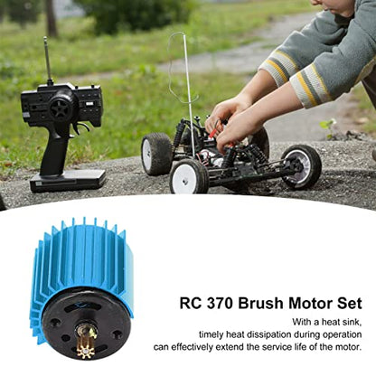 370 Metal Gear Brushed Motor High Speed for WPL RC Car Upgrade Parts (Blue) - color: Blue