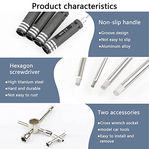 Nitro Starter Glow Plug Igniter Charger Screwdrivers Wrench Fuel Bottle Tools Combo for Nitro Powered 1/8 1/10 RC Car Buggy Truck HSP Redcat Traxxas etc