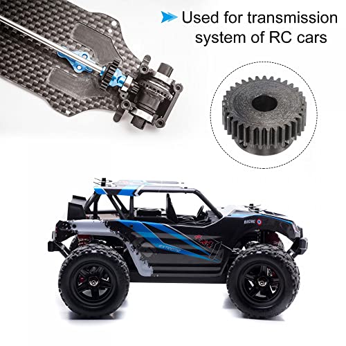 uxcell 1Mod 33T Pinion Gear 10mm Bore Hardened Steel Motor Rack Spur Gear with Step for RC Car Truck Buggy Gear Drive