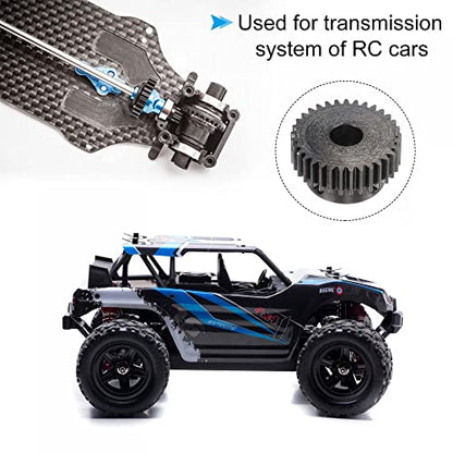 uxcell 1Mod 33T Pinion Gear 10mm Bore Hardened Steel Motor Rack Spur Gear with Step for RC Car Truck Buggy Gear Drive