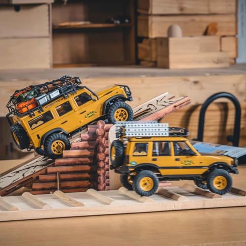 BEEZRC FMS 1/24 RC Crawler RTR FCX24M Land Rover Family Camel Trophy Edition Licensed RC Model 4WD RC Rock Truck 2.4Ghz Hobby Grade RC Car Model Mini Off Road Vehicle with Battery (Range Rover) - color: Range Rover