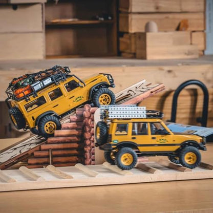 BEEZRC FMS 1/24 RC Crawler RTR FCX24M Land Rover Family Camel Trophy Edition Licensed RC Model 4WD RC Rock Truck 2.4Ghz Hobby Grade RC Car Model Mini Off Road Vehicle with Battery (Range Rover) - color: Range Rover