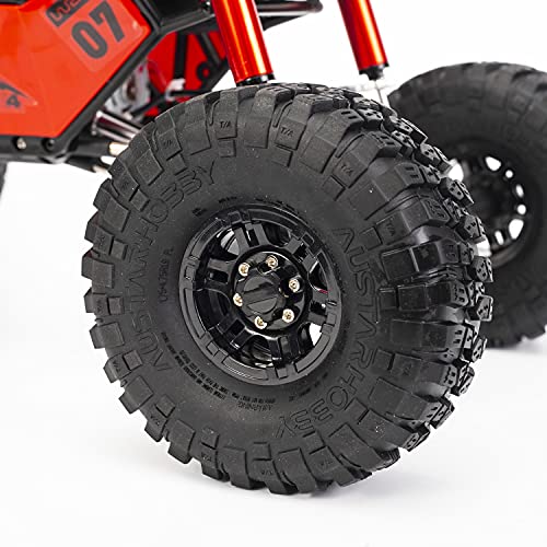 1/10 RC Car 310mm Wheelbase Rock Buggy Frame Chassis with Nylon Tube Roll Cage for 1/10 RC Crawler Car SCX10 90046 TRX4 (with Wheels, Red) - color: With Wheels, Red
