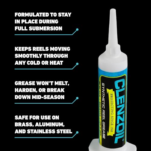Clenzoil 100% Synthetic Reel Grease Syringe - All Fishing Reels, 0.5 oz - size: 1 Pack