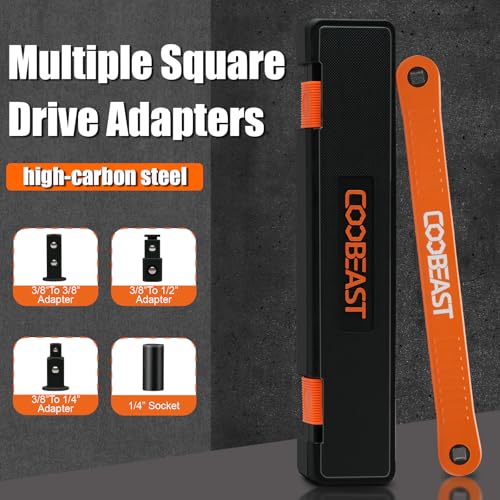 3/8" Offset Extension Wrench Impact Ready Socket Wrench Extender Tool | Versatile 1/4",3/8", 1/2" Square Drive Adapters,Universal Extensions Wrench,0° Swing Extender,for Small Place - color: Orange