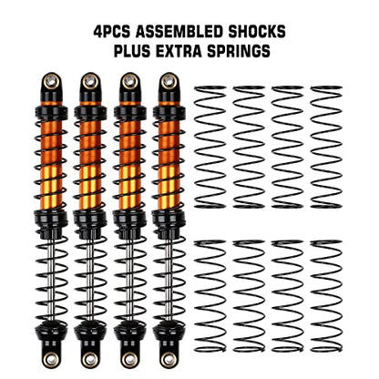 INJORA RC Shock Absorber 4pcs Damper for 1/10 RC Crawler Car Axial SCX10 90046 AXI03007 TRX4 TRX6 (120mm) - size: 120mm