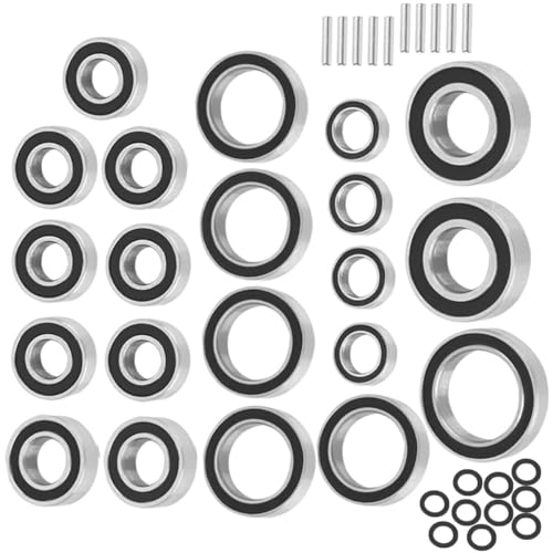 RC Sealed Bearings Kit Upgrade Parts for 1/10 Slash 4WD LGC,Slash/Rustler/Stampede/Telluride/Rally 4X4 (VXL).Black. - color: Black(for 1/10)